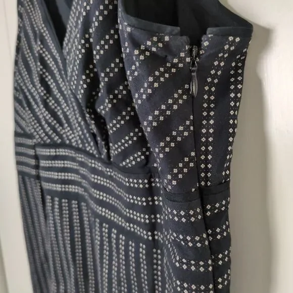 Ann Taylor Loft Women’s 14 Dress Sleeveless Black White Stripe Sleeveless - Picture 4 of 5